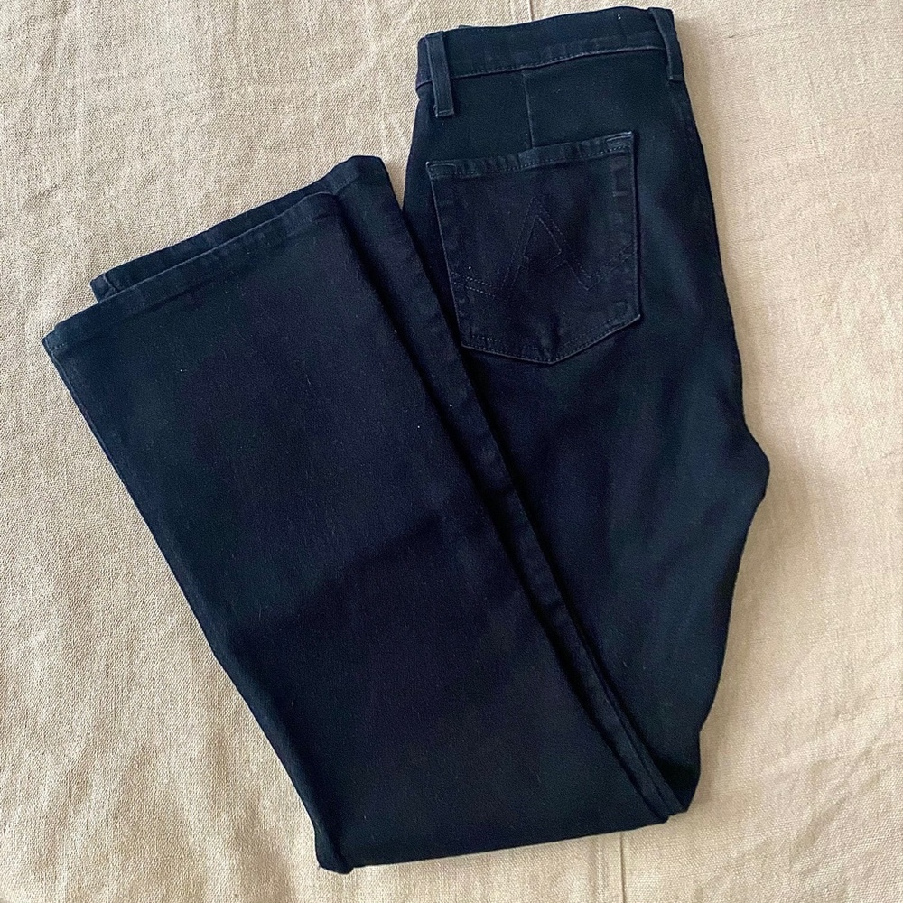 7 For All Mankind Black Wide Leg / Flare Jeans
